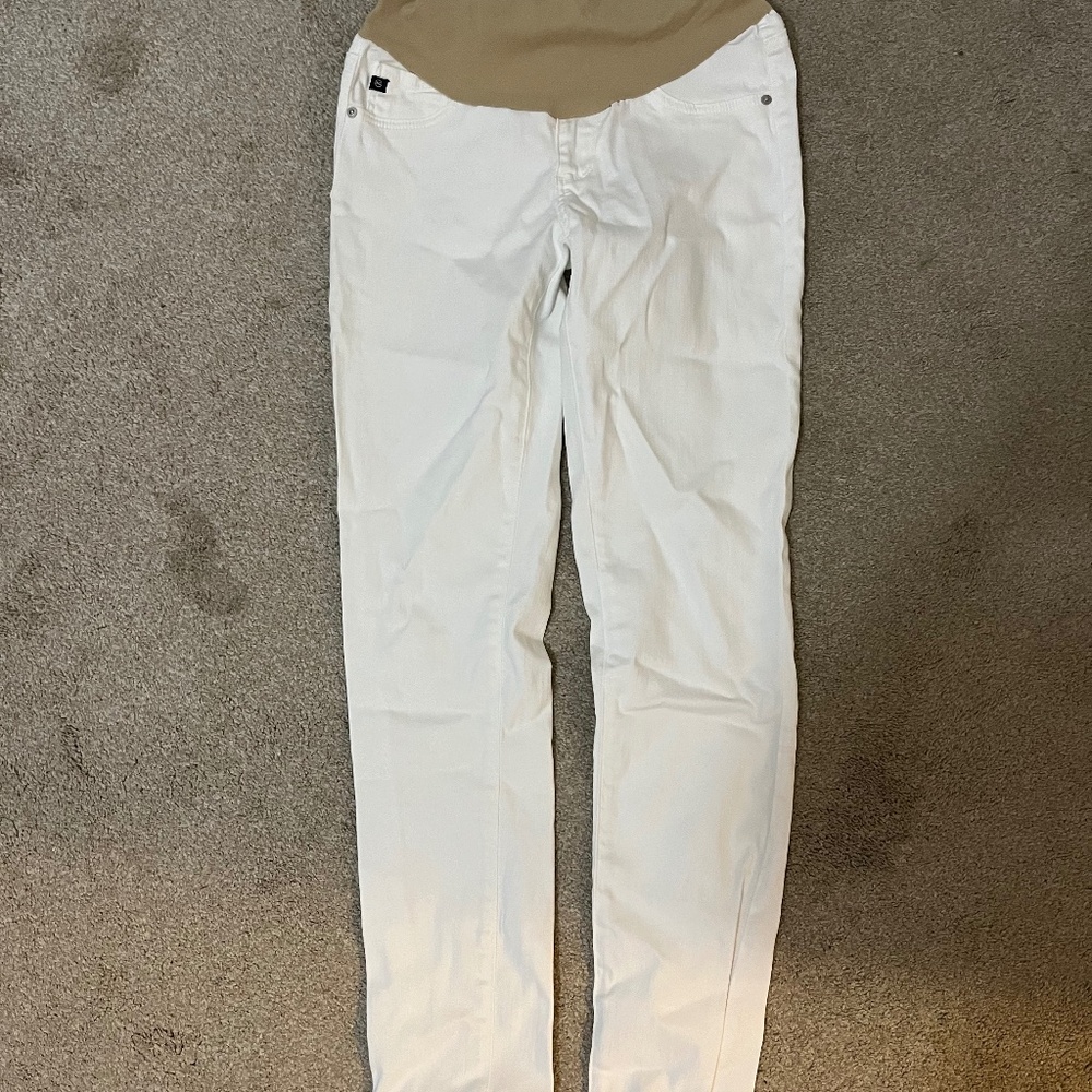 Adriano Goldschmied white maternity jeans